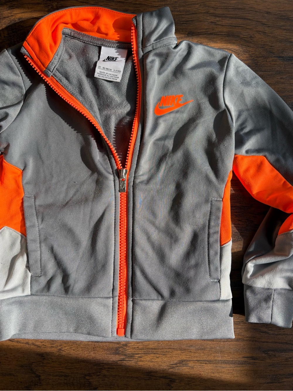 Nike Gray & Orange Track Jacket 3T